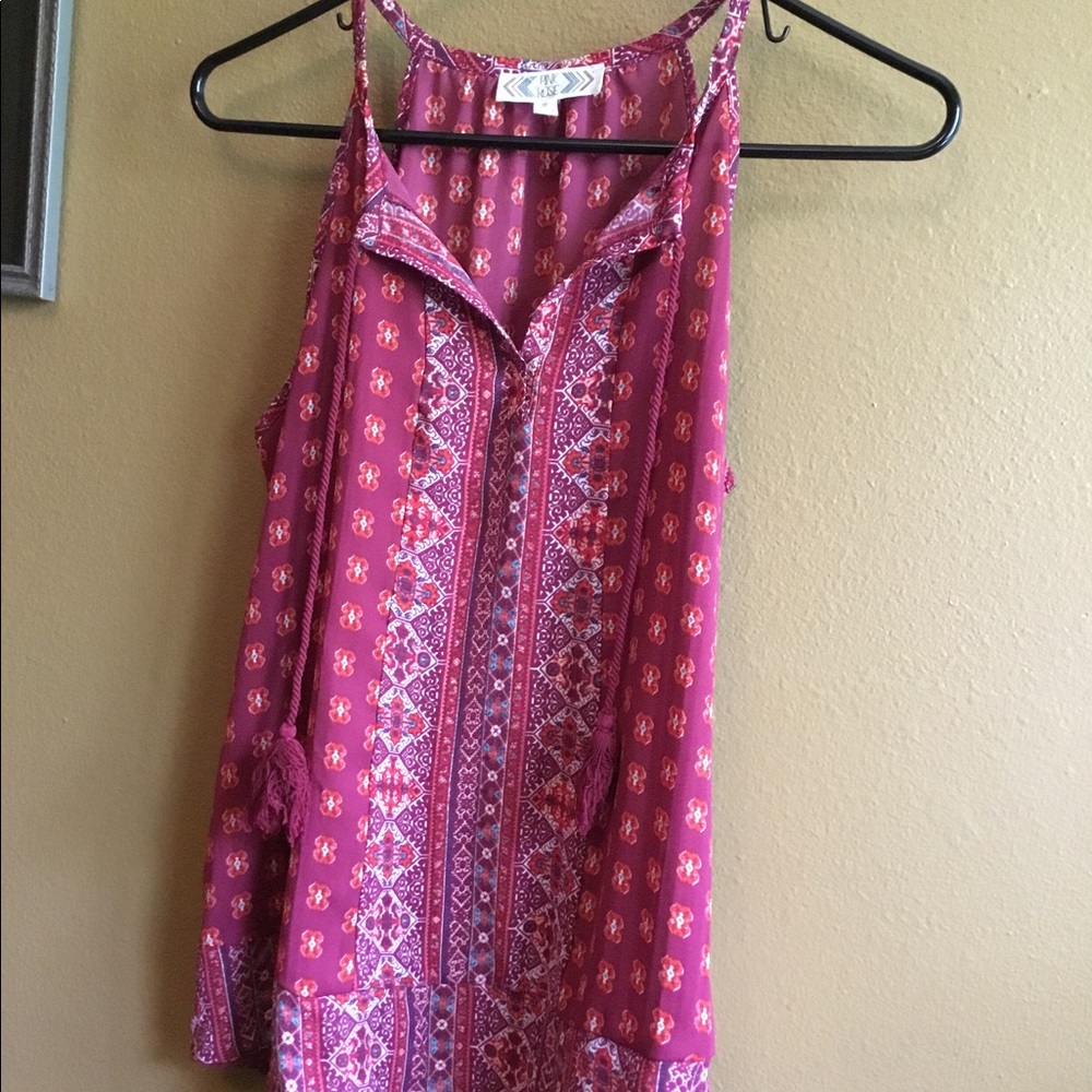 Boho print tank top